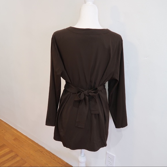 🔴 Cadeau Dark Brown Maternity Top - Picture 5 of 6